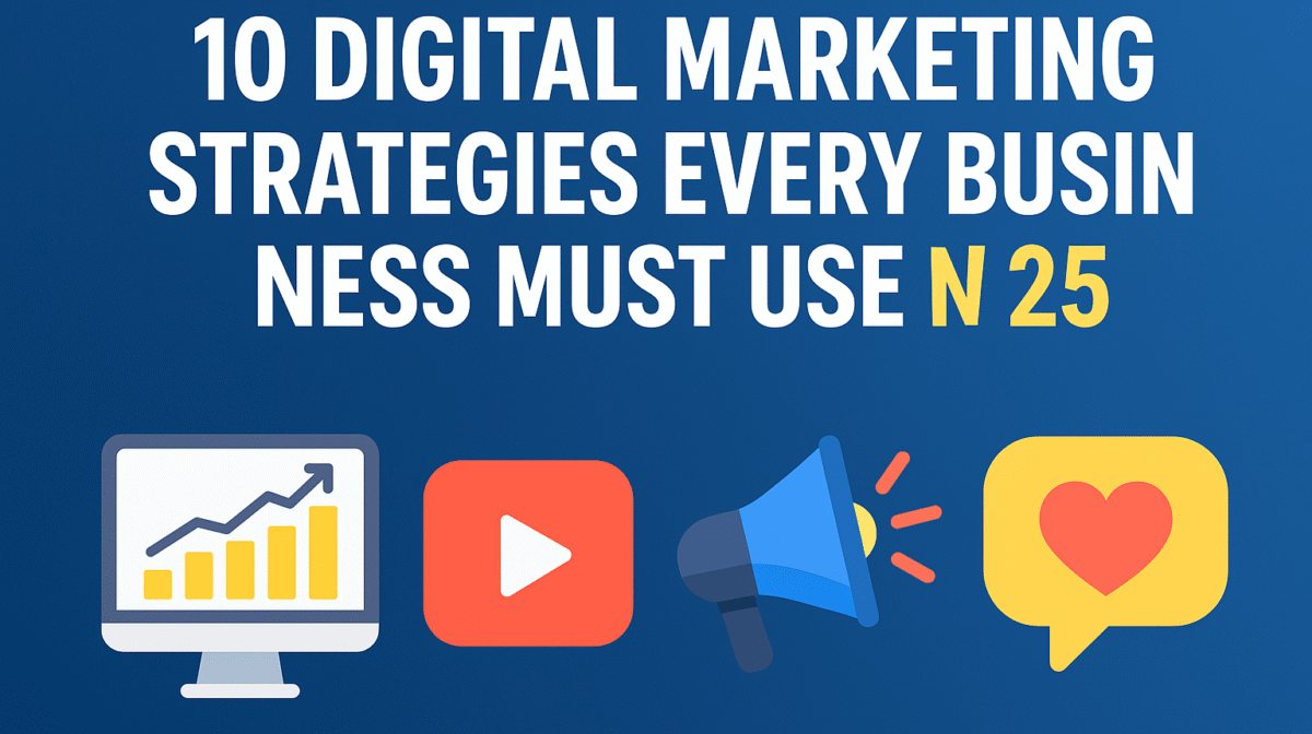 10 Digital Marketing Strategies Every Business Must Use in 2025